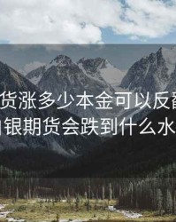 白银期货涨多少本金可以反翻10倍，白银期货会跌到什么水平