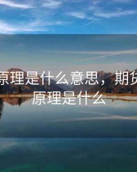 期货的原理是什么意思，期货交易的原理是什么