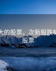 跌幅最大的股票，次新股跌幅最大的股票