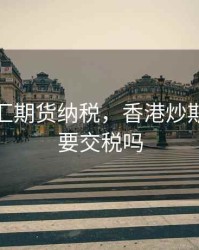 香港外汇期货纳税，香港炒期货所得要交税吗