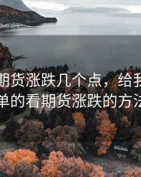 怎么看期货涨跌几个点，给我一个简单的看期货涨跌的方法