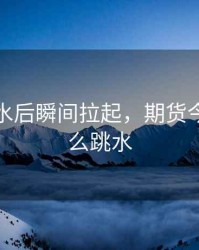 期货跳水后瞬间拉起，期货今天为什么跳水