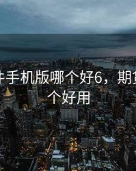 期货软件手机版哪个好6，期货软件哪个好用