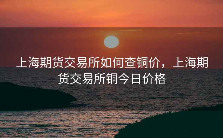 上海期货交易所如何查铜价，上海期货交易所铜今日价格