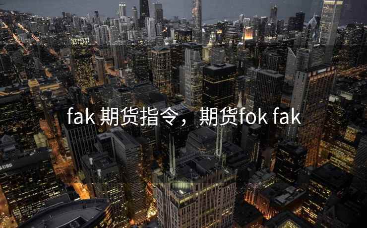 fak 期货指令，期货fok fak