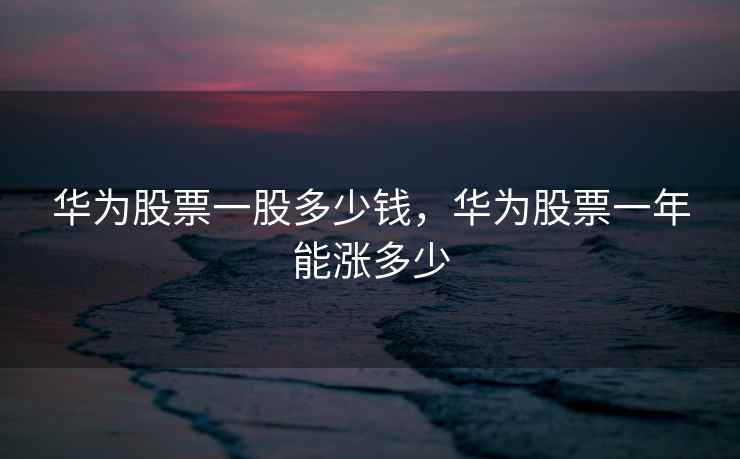 华为股票一股多少钱，华为股票一年能涨多少