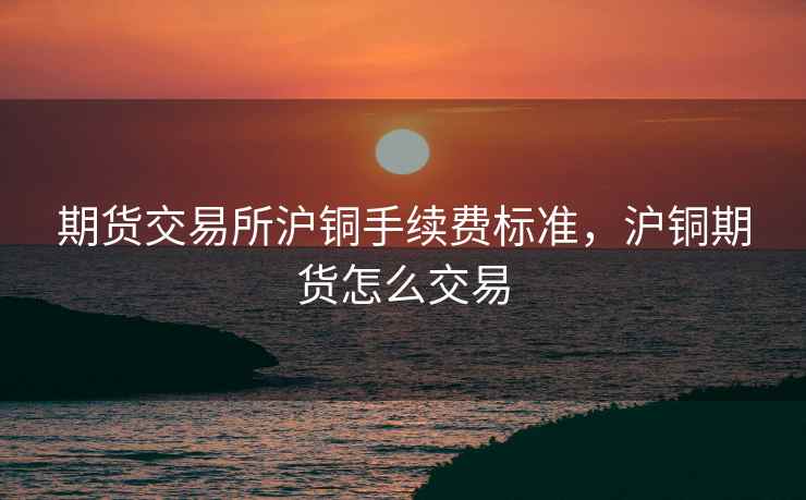 期货交易所沪铜手续费标准，沪铜期货怎么交易