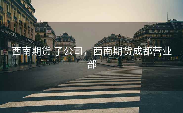 西南期货 子公司，西南期货成都营业部